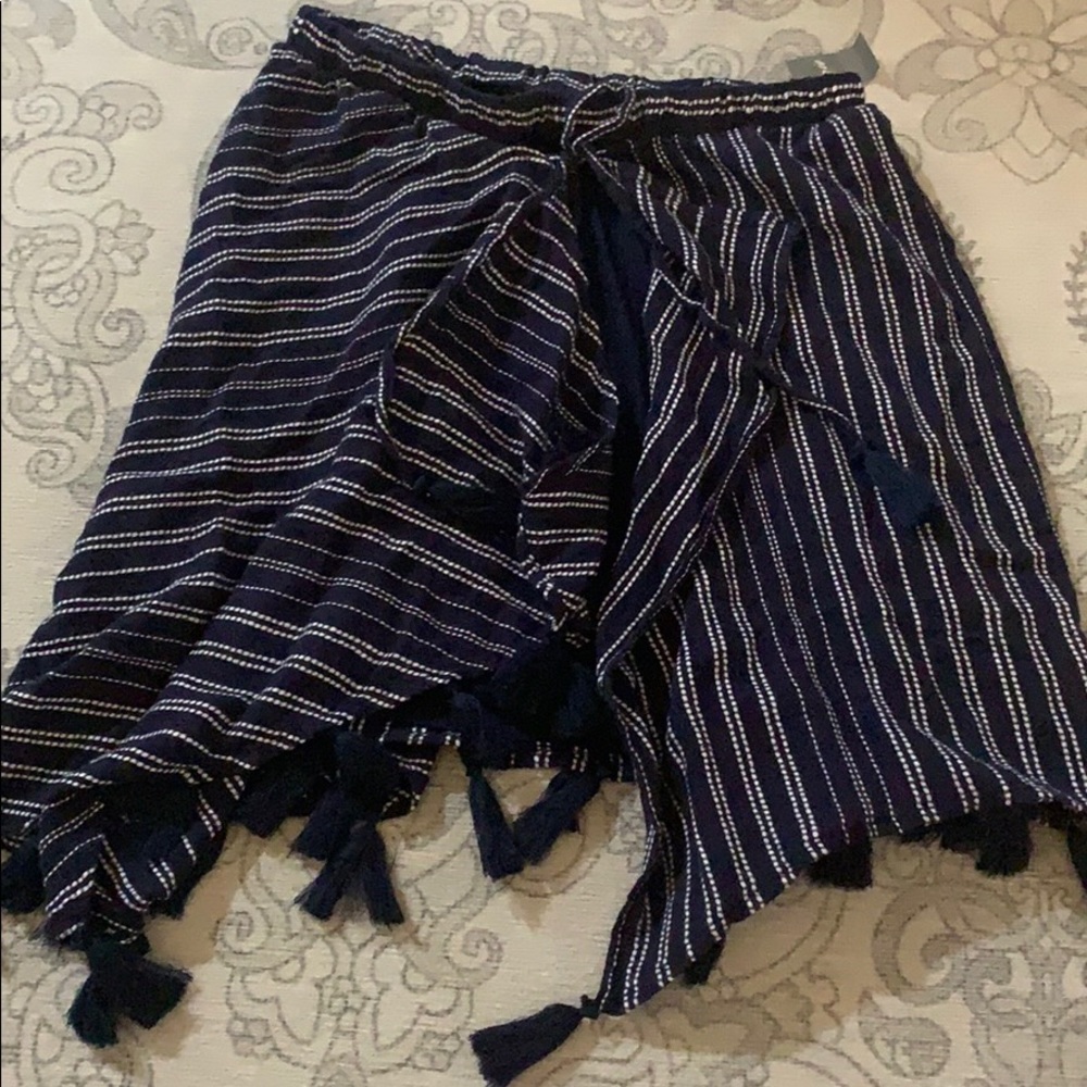 Blue Aerie wrap skirt